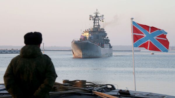 Большой десантный корабль Калининград вернулся в военную гавань Балтийска