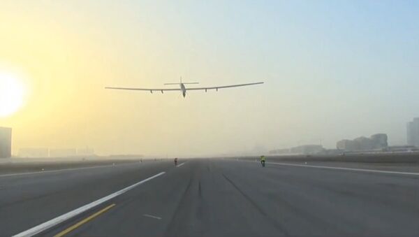 Первый этап кругосветки самолета на солнечных батареях: из Абу-Даби в Маскат