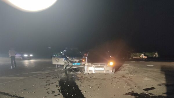 Авария с участием машины ДПС в Севастополе