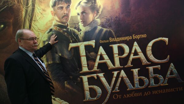 Режиссер фильма Владимир Бортко на презентации своего фильма Тарас Бульба в Доме Пашкова. 2009 год