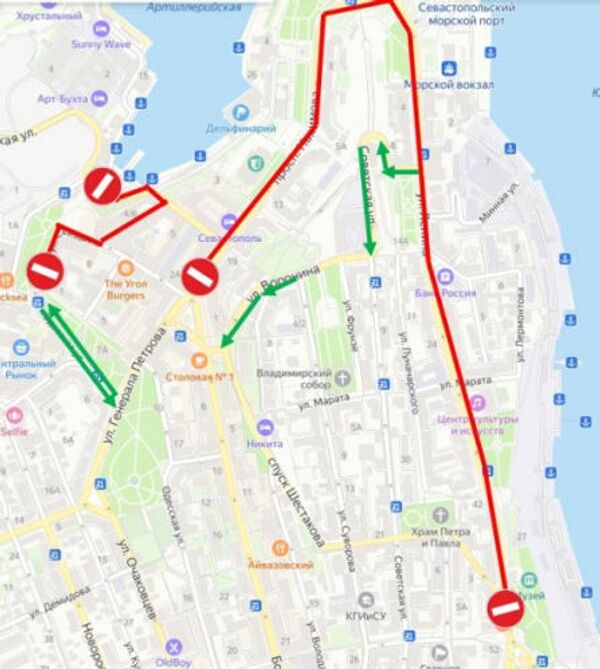 Какие улицы перекроют в Севастополе