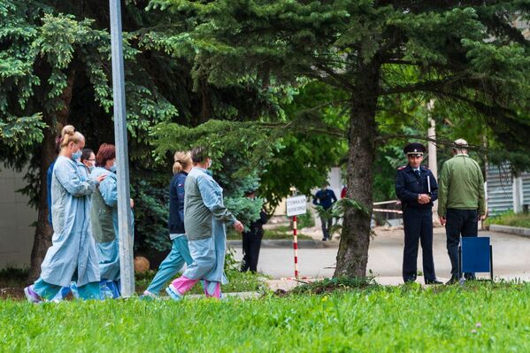 Эвакуация Республиканской детской клинической больницы в Симферополе