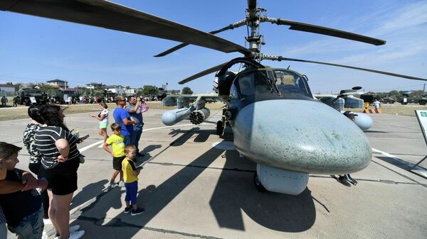 Военно-технической форум Армия-2021 в Севастополе. Вертолет Ка-52 Аллигатор