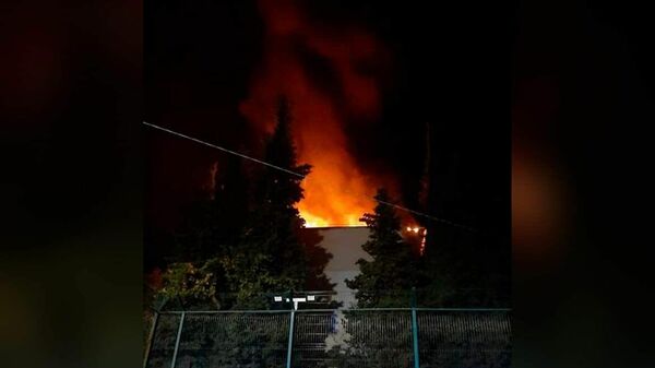 Пожар в Ялте на улице Кривошты