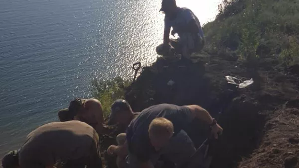 Раскопки этого году  у поселка Маяк под Керчью. Фото: предоставлено поисковым объединением Крымский рубеж ДОСААФ России Республики Крым.