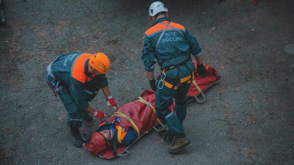 Тренировка спасателей из спецотряда ГУ МЧС России по Республике Крым