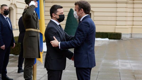 Встреча президента Франции Эммануэля Макрона с президентом Украины Владимиром Зеленским