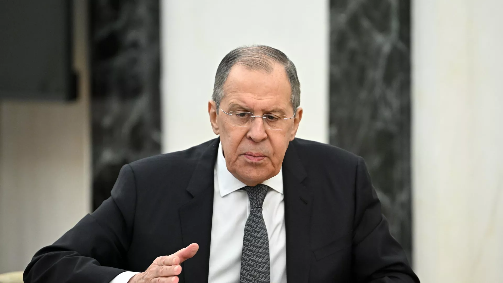 Президент РФ В. Путин встретился с главой МИД РФ С. Лавровым - РИА Новости, 1920, 03.03.2022