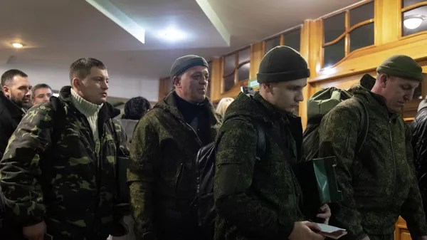 Мобилизационный пункт в Луганске