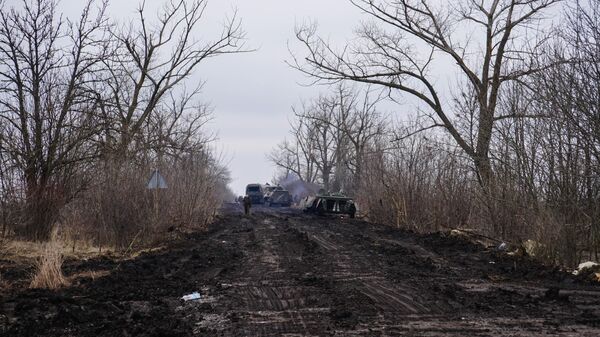 Ситуация в Донецкой народной республике. Дорога под Волновахой