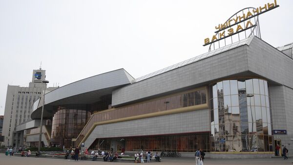 Здание железнодорожного вокзала Минск пассажирский.