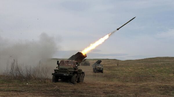 Украинская реактивная система залпового огня БМ-21 Град 