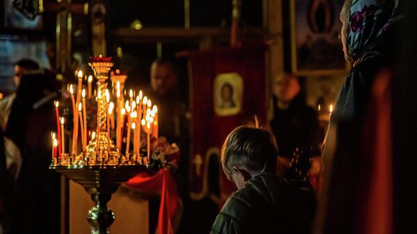 Празднование православной пасхи в Симферополе
