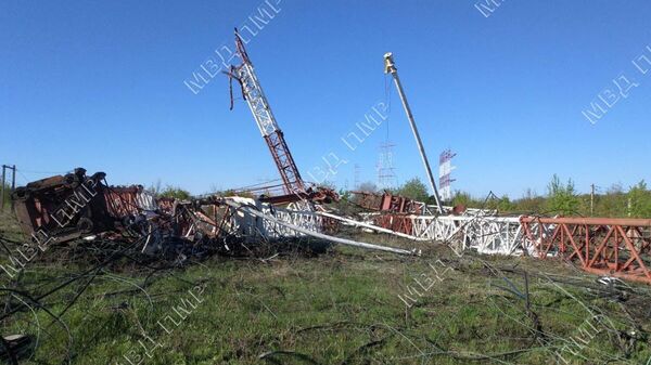 В поселке Маяк в Приднестровье взрывами разрушены две радиоантенны