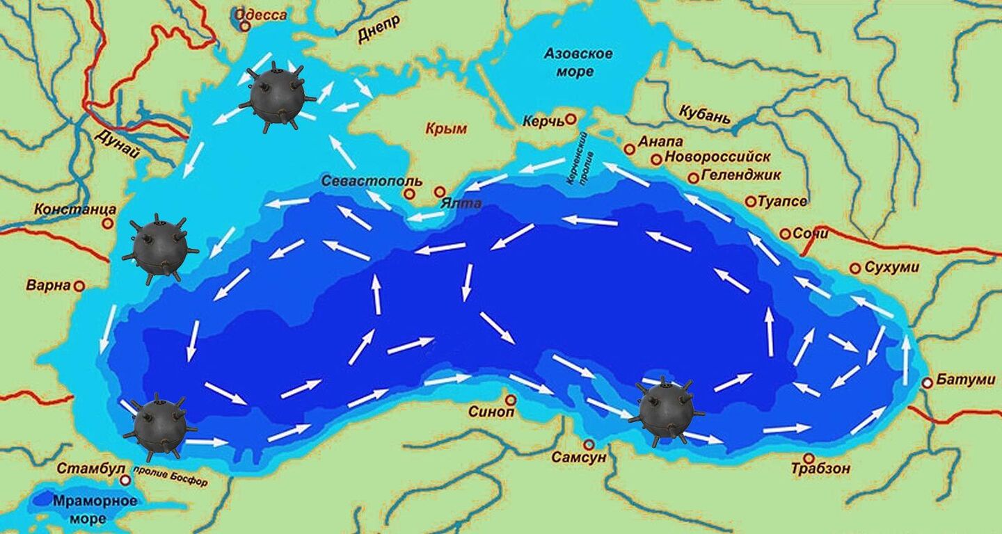 Карта морских течений черного моря