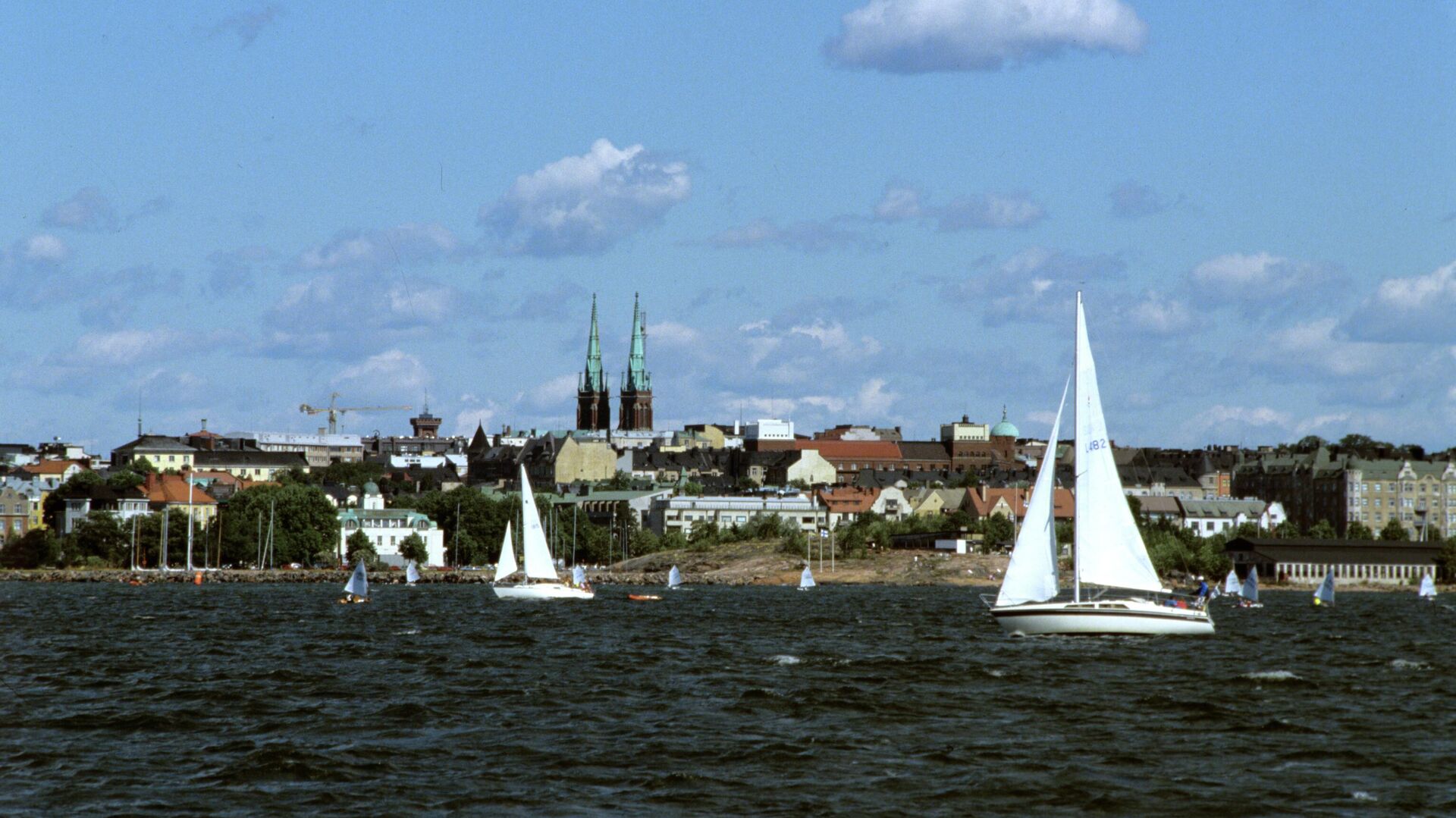 Вид на город Хельсинки со стороны Финского залива - РИА Новости, 1920, 08.08.2022