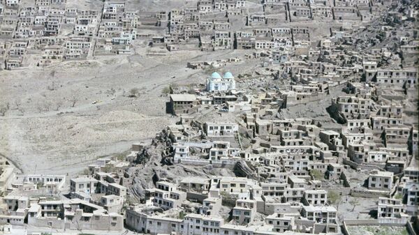 Демократическая Республика Афганистан. Вид сверху на один из старых районов Кабула.