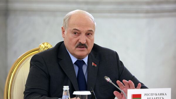 Президент Белоруссии Александр Лукашенко на встрече лидеров государств ОДКБ