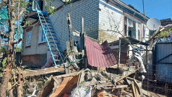 Последствия обстрела со стороны ВСУ села Безымено в Белгородской области