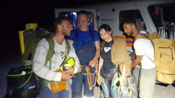 Туристы, спасенные с горы Сокол в Судаке