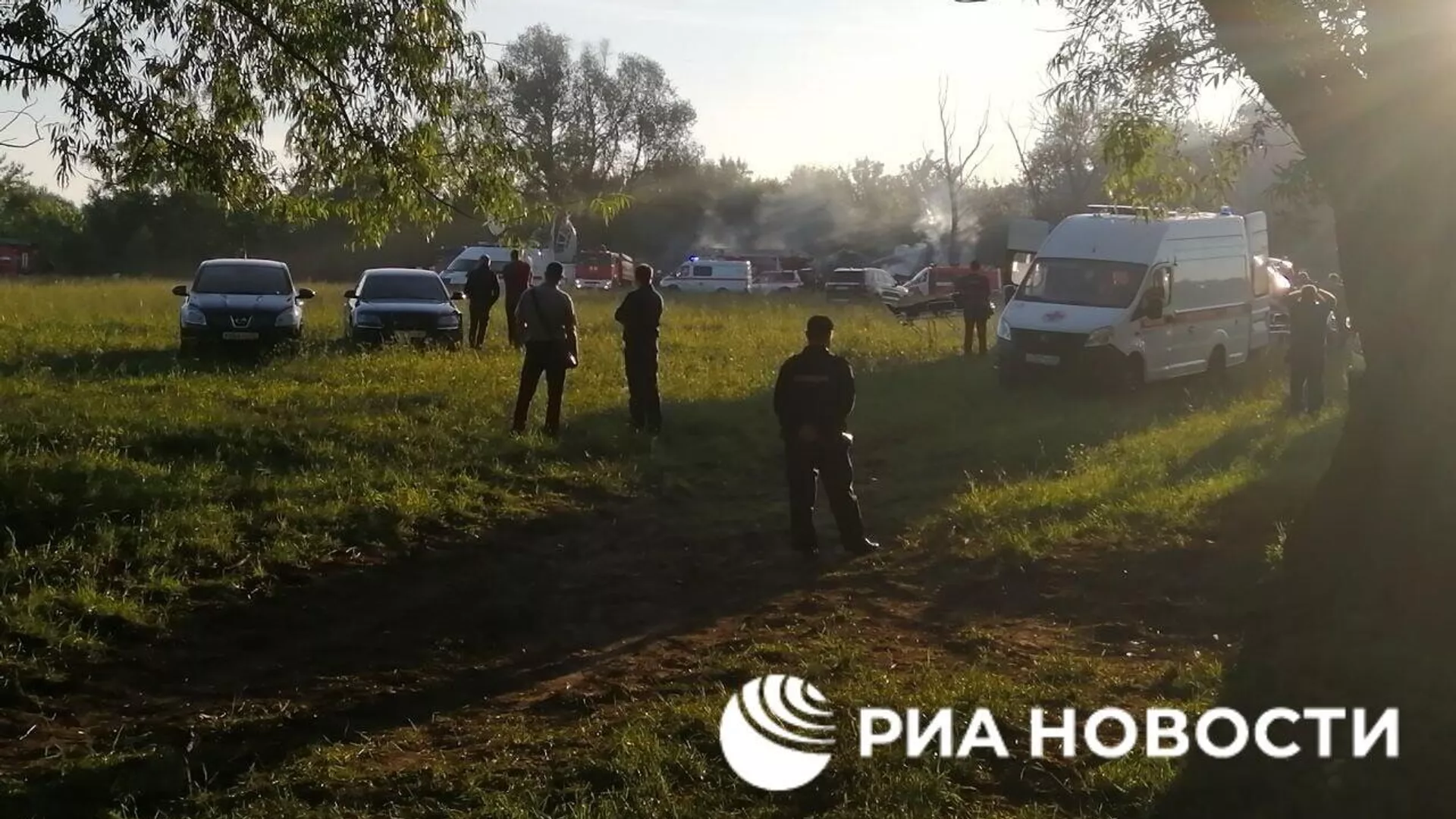На месте крушения военно-транспортного саолета Ил-76 в Рязанской области - РИА Новости, 1920, 24.06.2022