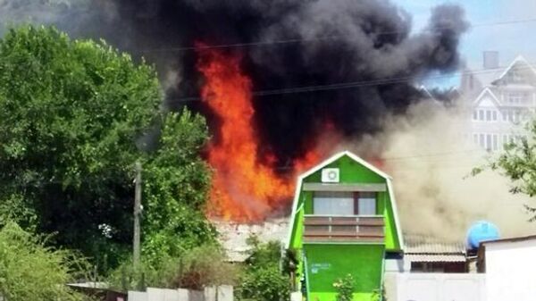 Пожар в многоквартирном жилом доме в поселке Курортное