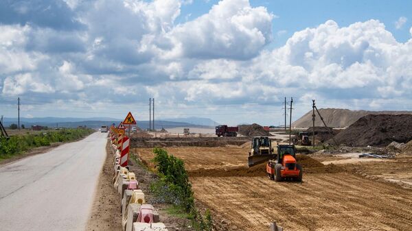 Строительство объездной на Ялту в районе села Мазанка