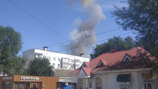 Дым в Новофедоровке в Крыму