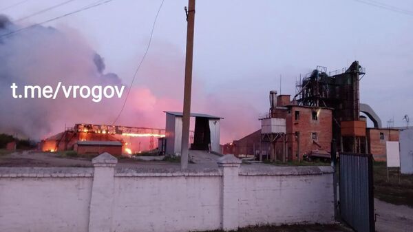 В Токмаке Запорожской области после обстрела ВСУ разрушено зернохранилище, сгорело 15 тыс. тонн зерна