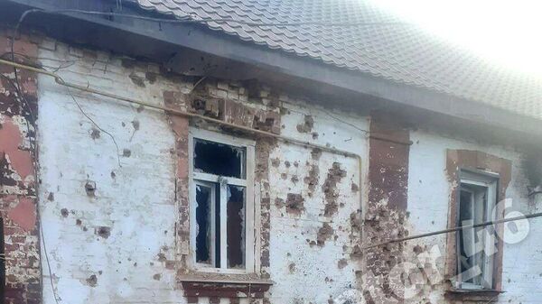 Последствия обстрела села Теткино в Курской области