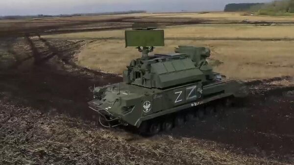 Работа ЗРК Тор-М2 по перехвату украинских ракет