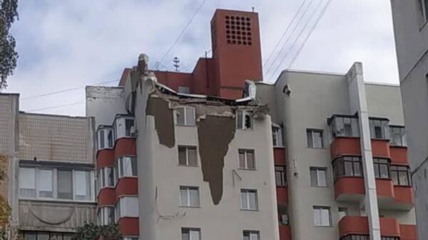 Повреждения жилого дома в Белгороде