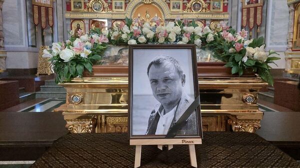 Прощание с погибшим заместителем главы администрации Херсонской области Кириллом Стремоусовым в Симферополе