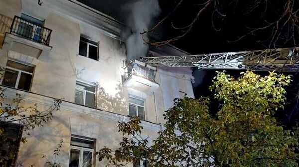Пожар в многоквартирном доме в Севастополе