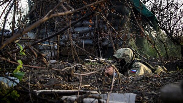 Бойцы батальона Крым на передовой