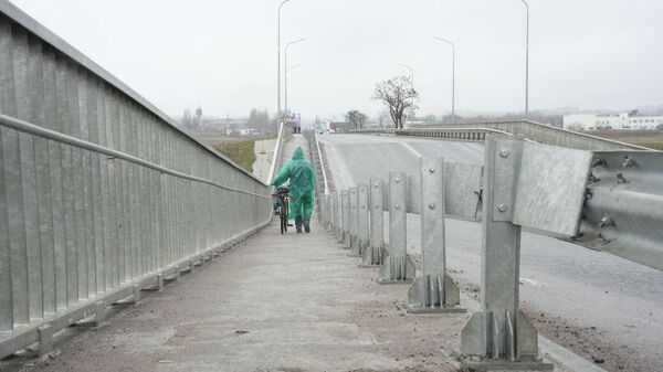 Разрушенный ВСУ мост в селе Константиновка Запорожской области