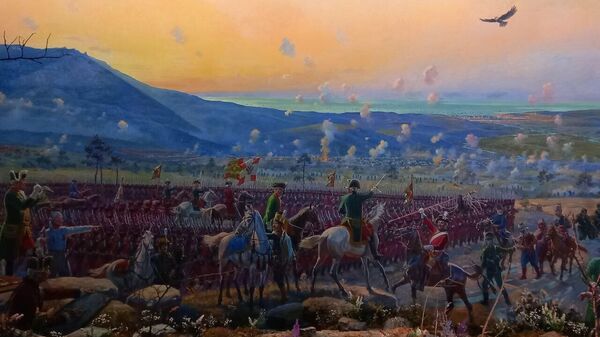 Панорама Шумское сражение в Алуштинском краеведческом музее