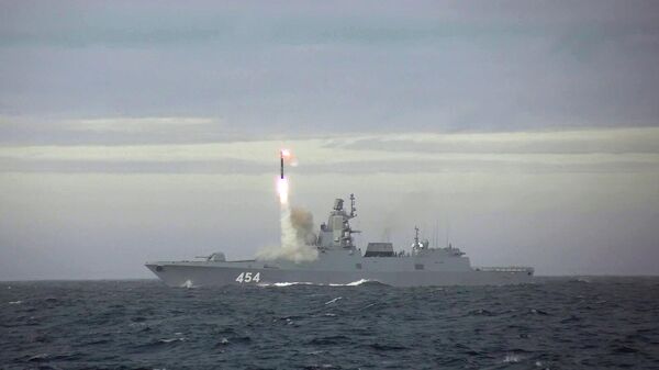 Запуск ракеты Циркон с фрегата Адмирал Горшков