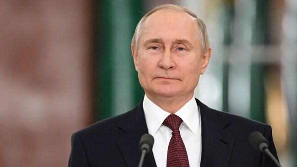 22 декабря 2022. Президент РФ Владимир Путин на пресс-конференции по итогам 2022 года