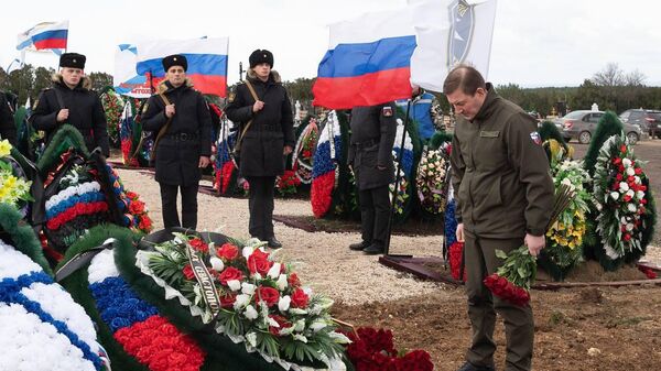 Церемония прощания с героями СВО в Севастополе
