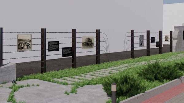 Проект мемориального сквера на месте нацистского лагеря для военнопленных Картофельный городок в Симферополе 