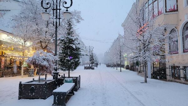 Снег в Симферополе
