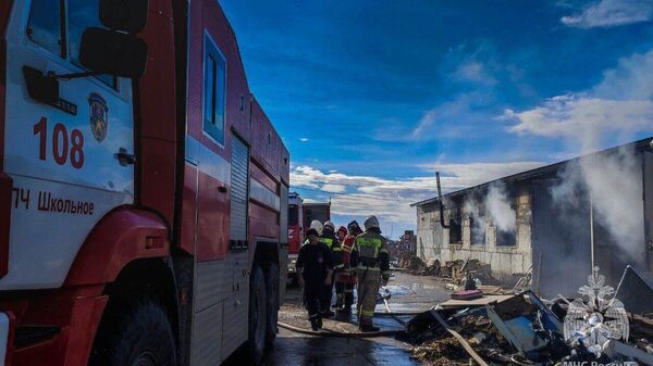 Тушение пожара в Симферопольском районе