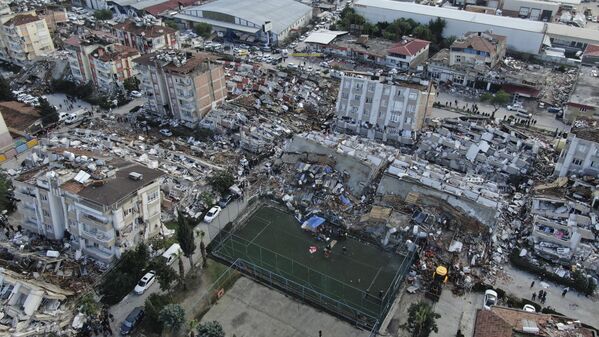 Пострадавший в результате землетрясения турецкий город Хатай