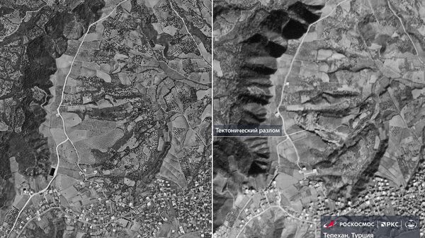 Роскосмос опубликовал снимок тектонического разлома после землетрясения на юго-востоке Турции