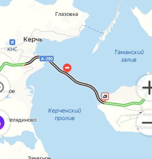 Крымский мост перекрыт