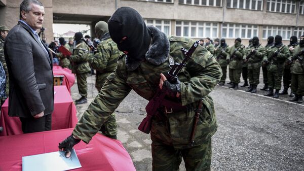 Присяга добровольцев на верность народу Крыма в Симферополе