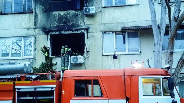 Пожар в общежитии в Севастополе