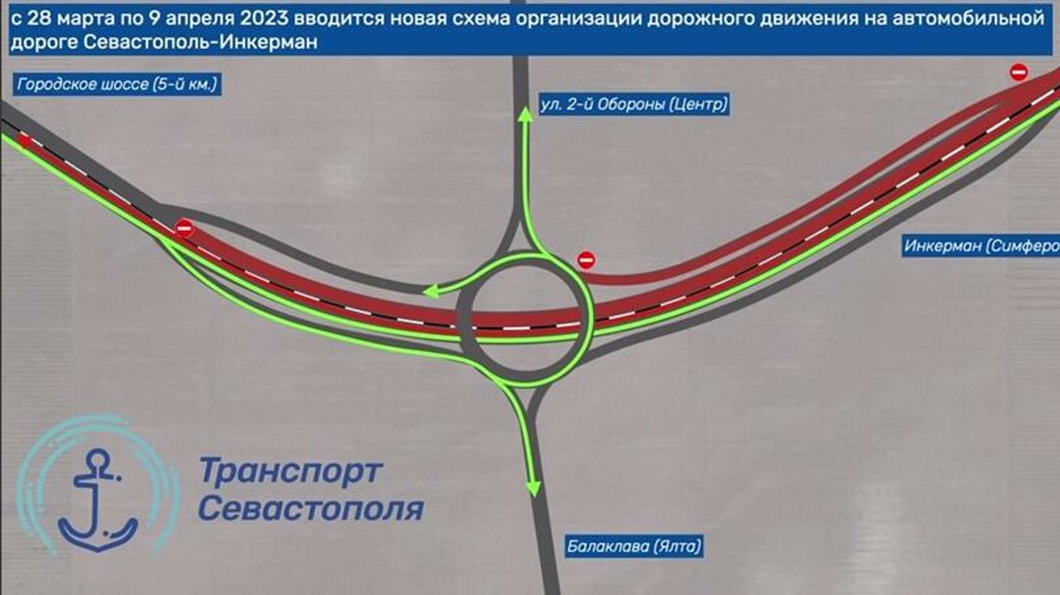 В Севастополе изменится схема проезда по 