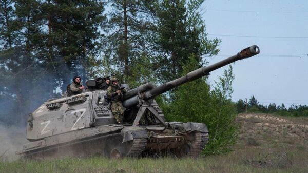 Боевая работа САУ Мста крымских артиллеристов